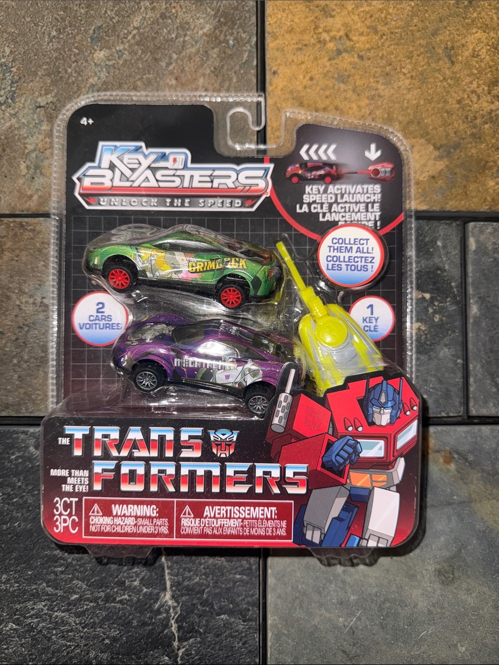 Key Blasters Transformers Kids Toy Car Set - Green & Purple